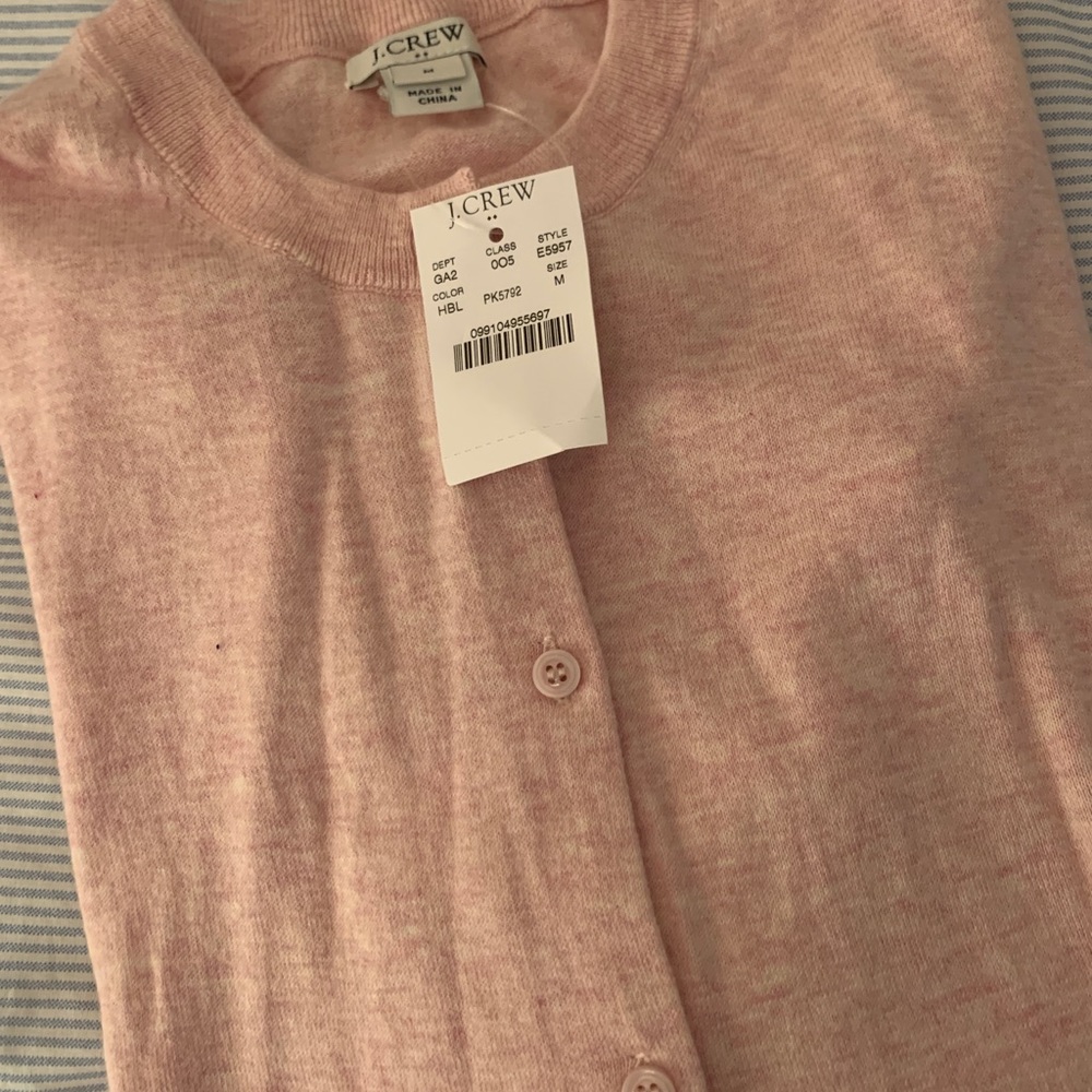 NWT J. Crew cardigan in soft pink